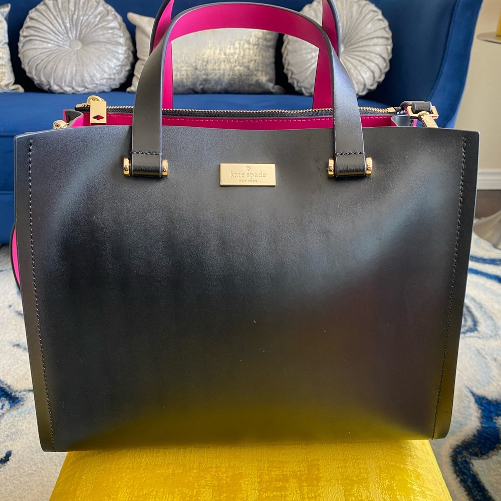 Kate Spade black and pink satchel